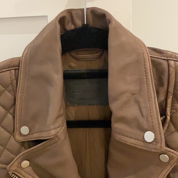 All Saints Leather Jacket -US size 2 - Picture 8 of 9